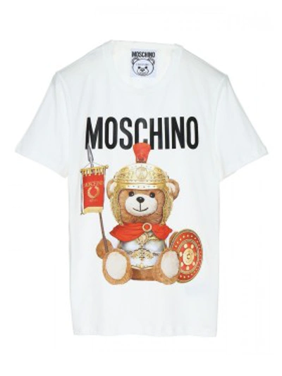 Shop Moschino Roman Teddy Bear T-shirt In White