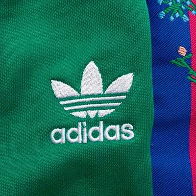 Shop Adidas Originals Floral Track Pants In Green