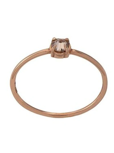 Shop Eva Fehren Rose Gold Solitaire Diamond Ring In Not Applicable
