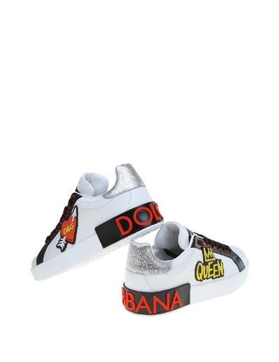 Shop Dolce & Gabbana Sneakers Portofino In Calfskin White Color