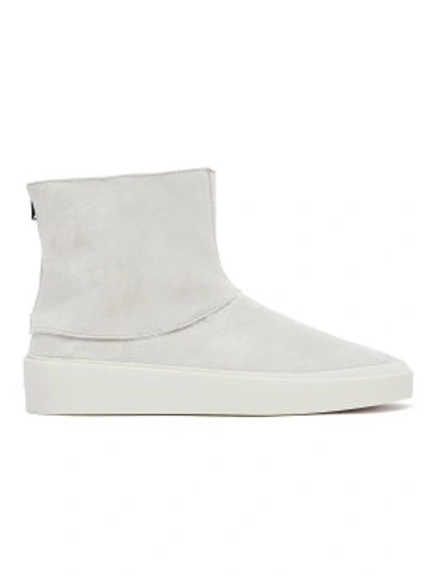 Shop Fear Of God Polar Wolf Shearling High Boots In White