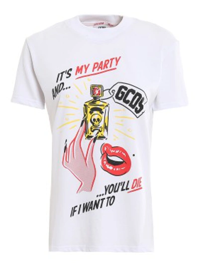 Shop Gcds Poison Bottle Print T-shirt In White