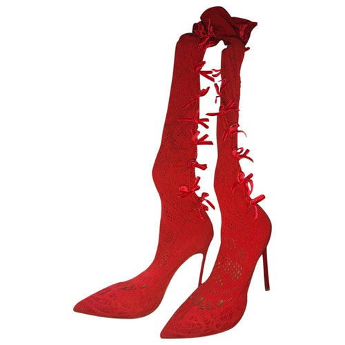 casadei red boots