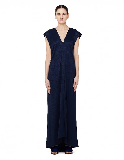 Shop The Row Open Back Remi Dress In Navy Blue