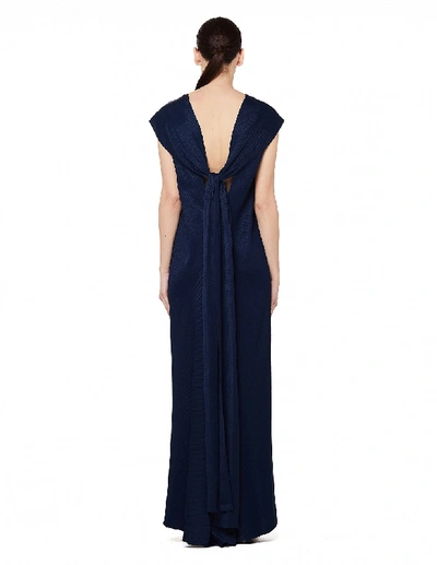 Shop The Row Open Back Remi Dress In Navy Blue