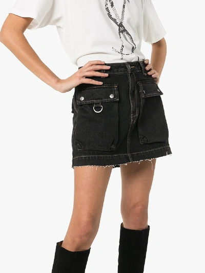 Shop Ksubi Krew Denim Mini Skirt In Black