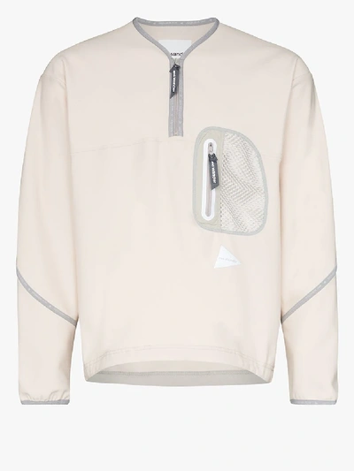 Shop And Wander White Lightweight Zipped Fleece Sweatshirt
