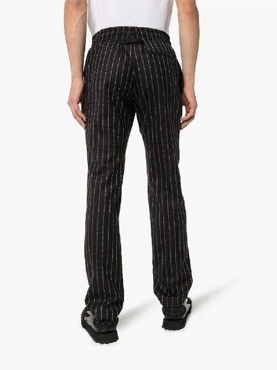 Shop Alyx Elasticated Striped Trousers In Black