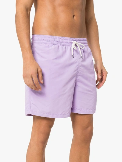 Shop Polo Ralph Lauren Traveller Drawstring Swim Shorts In Purple