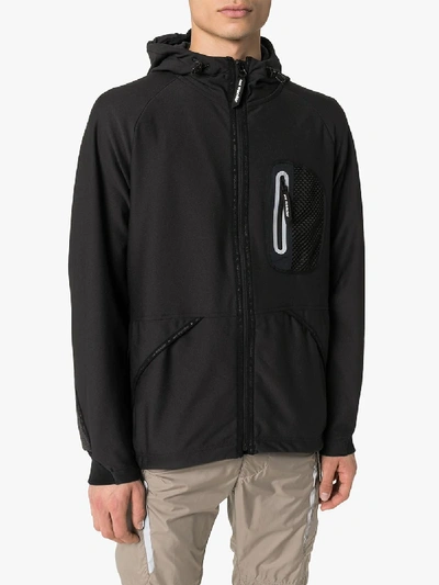 Shop And Wander Black Lightweight Fleece Zipped Jacket In Grey