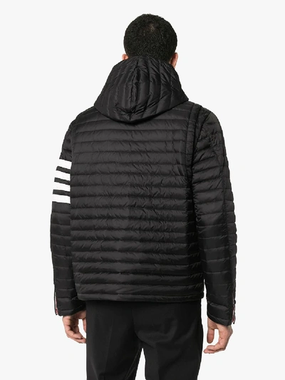 Shop Thom Browne 4-bar Stripe Quilted Jacket In Black