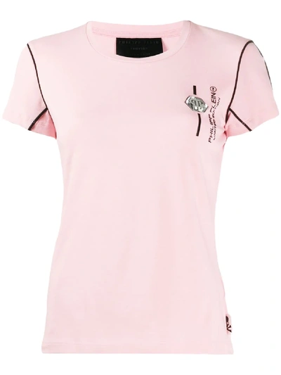Shop Philipp Plein Logo T-shirt In Pink