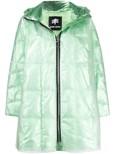 Shop Ienki Ienki Iridescent Oversized Puffer Coat In Green