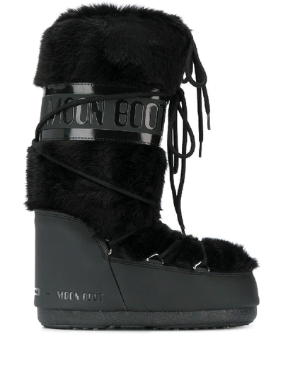 Shop Moon Boot Faux-fur Boots In Black