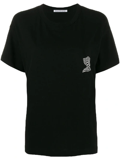 Shop Alexander Wang T Loose Fit Logo T-shirt In Black
