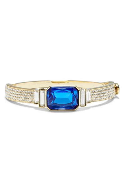 Shop Vince Camuto Radiant Crystal Bangle In Gold/ Sapphire