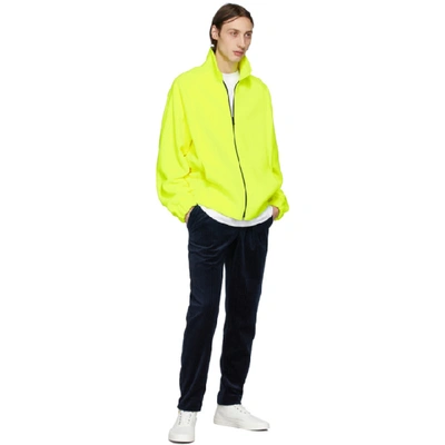 Shop Harris Wharf London Yellow Polaire Golf Jacket In 210 Ylwneon