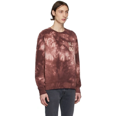 Nudie Jeans Melvin Logo-print Tie-dyed Organic Loopback Cotton-jersey  Sweatshirt In Fig | ModeSens