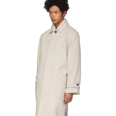 Shop Ami Alexandre Mattiussi Beige Belted Long Coat In 250 Beige