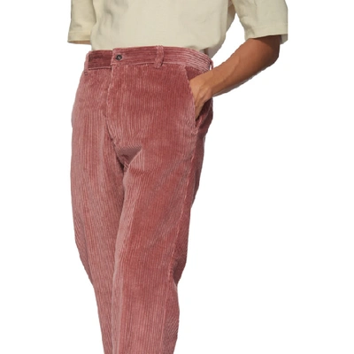 Shop Ami Alexandre Mattiussi Red Straight Fit Trousers In 650 Rose