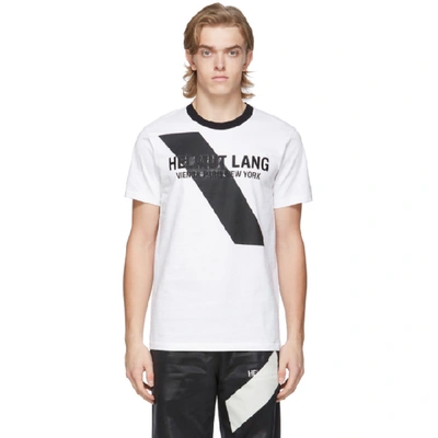 Shop Helmut Lang White Sash T-shirt In Chalk White