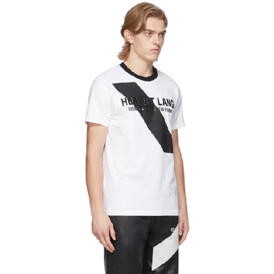 Shop Helmut Lang White Sash T-shirt In Chalk White