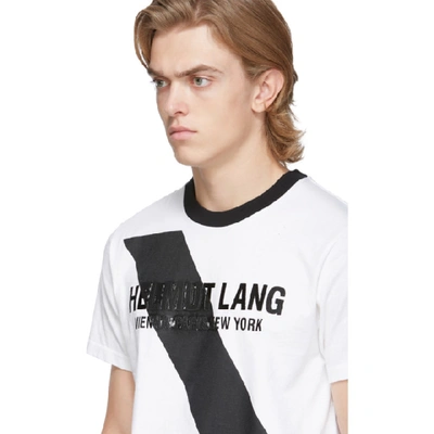 Shop Helmut Lang White Sash T-shirt In Chalk White