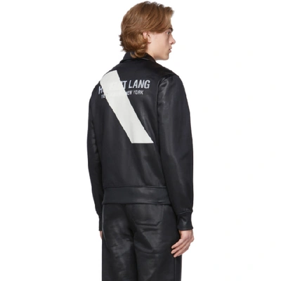 Shop Helmut Lang Black Sash Polsh Track Jacket In Basalt Blck