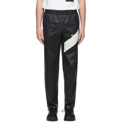 Shop Helmut Lang Black Sash Polsh Track Pants In Basalt Blck