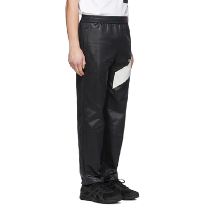 Shop Helmut Lang Black Sash Polsh Track Pants In Basalt Blck