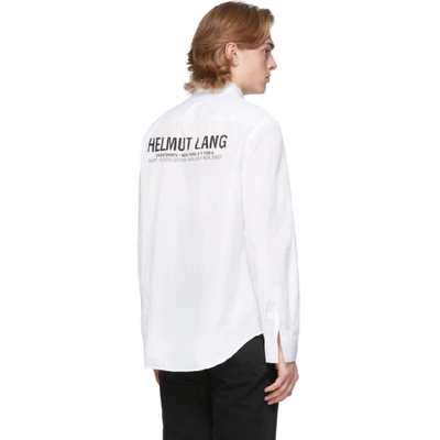 Shop Helmut Lang White Slash Band Shirt In Wht/blk