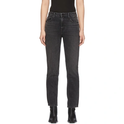 Shop Alexander Wang Black Cult Cropped Jeans In 015 Grey Ag