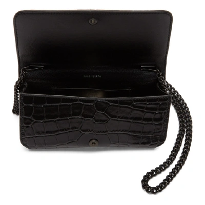 Shop Balenciaga Black Bb Phone Case Chain Shoulder Bag In 1000 Black