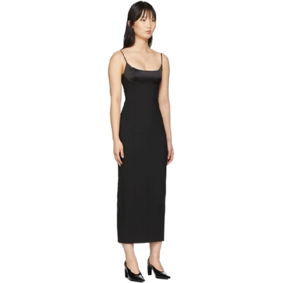 Shop Alexander Wang Black Tailored Cami Long Dress In 001 Black