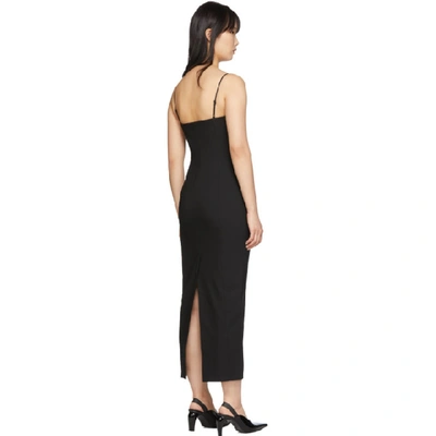 Shop Alexander Wang Black Tailored Cami Long Dress In 001 Black