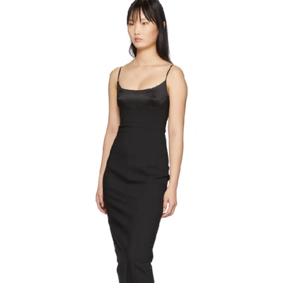 Shop Alexander Wang Black Tailored Cami Long Dress In 001 Black