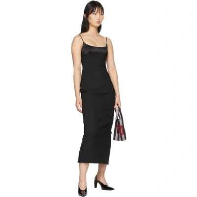 Shop Alexander Wang Black Tailored Cami Long Dress In 001 Black