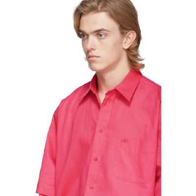 Shop Balenciaga Pink Double Sleeve Shirt In 6840lipsti