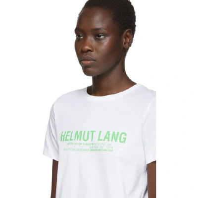 Shop Helmut Lang Ssense Exclusive White Logo T-shirt In Wht/poison