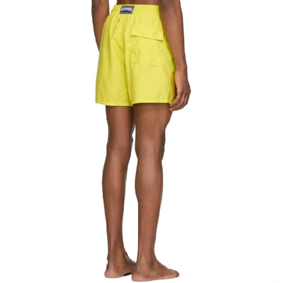 Shop Vilebrequin Yellow Solid Moorea Swim Shorts In 414 Ginger