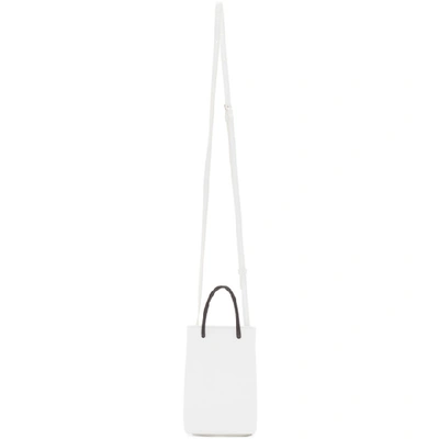 Shop Balenciaga White Shopping Phone Holder Bag In 9000white