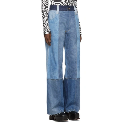 Shop Lecavalier Blue Cowboy Recycled Jeans In Upcycle Den