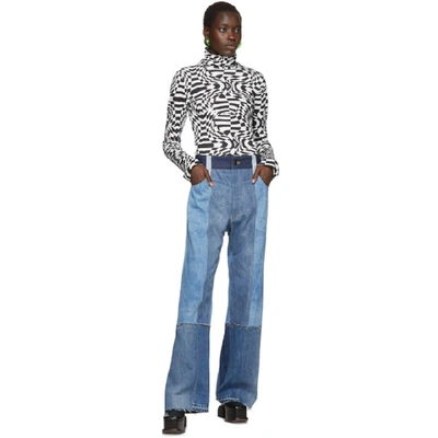 Shop Lecavalier Blue Cowboy Recycled Jeans In Upcycle Den