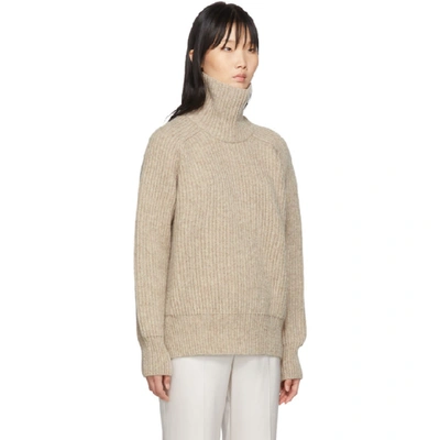 Shop Ami Alexandre Mattiussi Beige Bulky Wool Sweater In 250 Beige