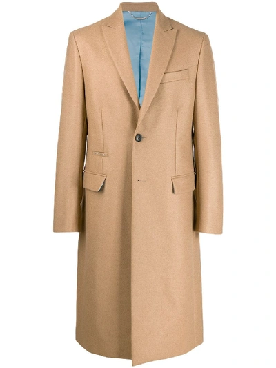 Shop Philipp Plein Long Single-breasted Coat In Neutrals