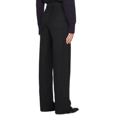 Shop Ami Alexandre Mattiussi Navy Large Leg Trousers In 410 Marine