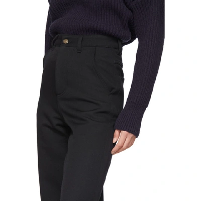 Shop Ami Alexandre Mattiussi Navy Large Leg Trousers In 410 Marine