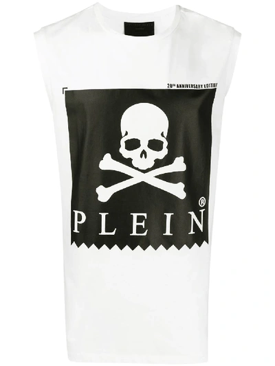 Shop Philipp Plein 'statement' Trägershirt In White