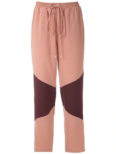 Olympiah Fleur Panelled Track Trousers In Brown