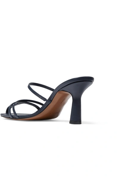 Shop Neous Veki Leather Sandals In Navy